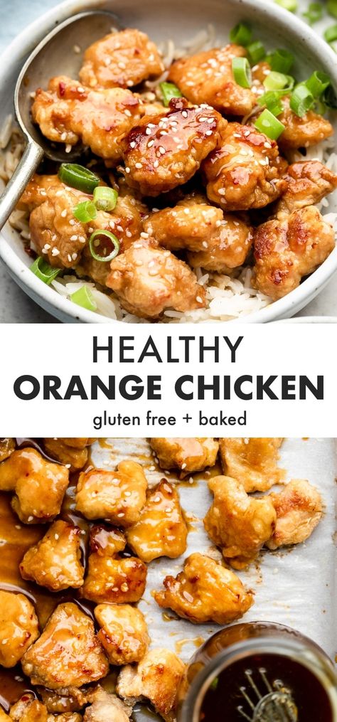 Gluten Dairy Free Chicken Recipes, Healthy Orange Chicken Recipe, Mindful Recipes, Air Fryer Orange Chicken, Paleo Orange Chicken, Gluten Free Orange Chicken, Orange Chicken Stir Fry, Bug Food, Chinese Orange Chicken