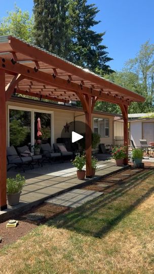 2.3K reactions · 266 shares | Another happy customer!!! 
#patiocover #patio #pergola #coveredpergola #contractor #patioroofriser #redwood #polycarbonateroof #eugeneoregon | Landerkings Custom Woodworking | madisoncalley · I Know What You Want x Madison Calley Madison Calley, Patio Pergola, Covered Pergola, Patio Roof, Eugene Oregon, Happy Customer, Know What You Want, Custom Woodworking, Porch Ideas