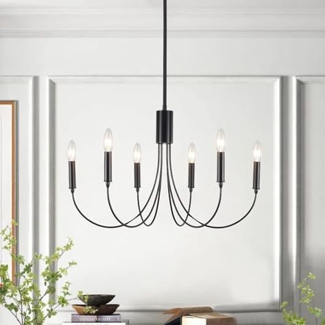 Rustic Industrial Light Fixtures, Black Chandelier Dining Room, Candle Ceiling, French Country Chandelier, Modern Farmhouse Chandelier, Dining Room Light Fixture, Farmhouse Chandeliers, Classic Chandelier, Industrial Light