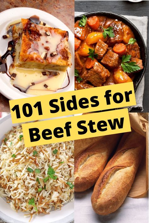 What Goes With Beef Stew, Sides For Stew Dinners, Side Dishes For Beef Stew, Beef Stew Side Dishes, What To Serve With Beef Stew, Bread For Stew, Stew Side Dishes, Beef Srew, Beef Stew Sides