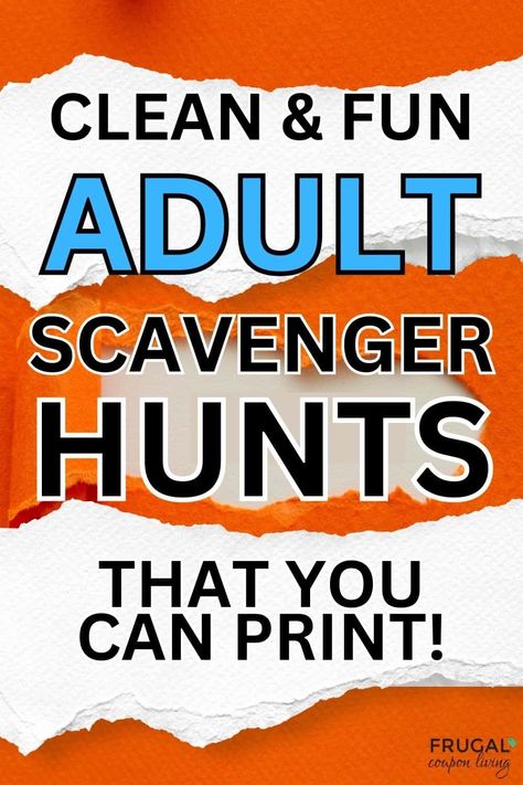 Are you looking for some creative adult scavenger hunt ideas? These winning ideas can be used for birthday parties, office parties, youth groups, team-building & more! Check out the list of over forty winning adult scavenger hunt ideas you can print today. Mall scavenger hunts, bachelorette scavenger hunts, baby shower scavenger hunts, holiday scavenger hunts, virtual scavenger hunts and more. #FrugalCouponLiving Treasure Hunt Games For Adults, Birthday Scavenger Hunt Ideas For Adults, Grown Up Scavenger Hunt, Team Scavenger Hunt Ideas For Adults, Party Scavenger Hunt For Adults, Hotel Scavenger Hunt For Adults, Family Scavenger Hunt Ideas Outside, Travel Scavenger Hunt For Adults, Best Friend Scavenger Hunt Birthday