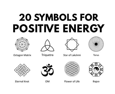 Positivity Symbols, Positive Energy Symbol, Simbols Tattoo, Positive Symbols, Sanskrit Symbols, Protection Tattoo, Energy Symbols, Flower Of Life Symbol, Symbole Viking