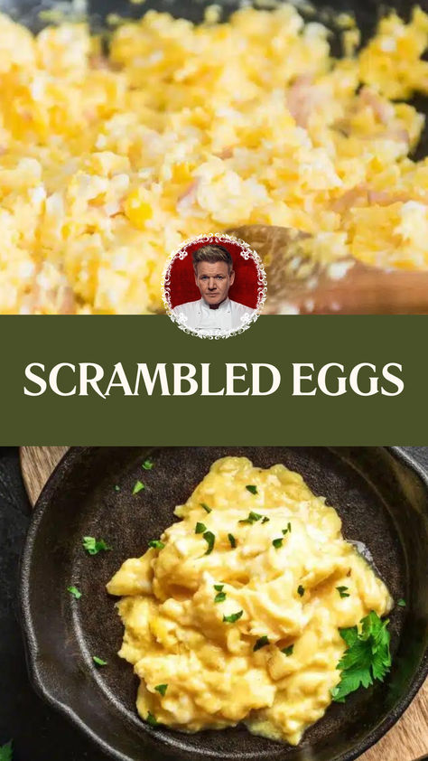 Gordon Ramsay Scrambled Eggs Oven Scrambled Eggs Recipes, Best Scrambled Eggs Recipe, Gordon Ramsay Eggs, Gordon Ramsay Scrambled Eggs, Scrambled Egg Recipes, Scrambled Eggs Breakfast, Gordon Ramsay Dishes, Gordon Ramsay Recipes, Chef Ramsey