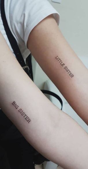 Small Matching Tattoos For Sisters Meaningful, Cute Small Matching Tattoos Sisters, Sister In Different Languages Tattoo, Tattoo Ideas Female Matching Sister, Meaningful Tattoos For Sisters Simple, Sentimental Sister Tattoos, Matching Sister Tattoos For 2 Small Meaningful, Siblings Tattoo For 2 Sisters, Mother And Sister Tattoos