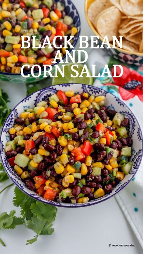 Mexican Black Bean Corn Salad, Cold Black Bean Salad, Black Beans Corn And Rice, Corn And Black Bean Salad Recipe Easy, Black Bean And Corn Salads, Black Bean Salad With Corn, Bean Salad With Corn, Bean Salad Recipes Healthy, Bean Salad Recipes Easy