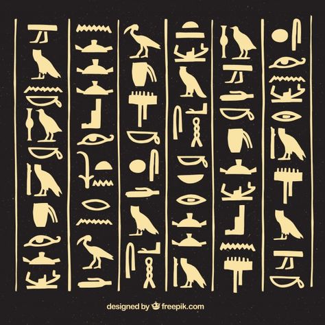 Egyptian hieroglyphics background with flat design Free Vector | Free Vector #Freepik #vector #freebackground #freedesign #freeornament #freeart Pheronic Design, Egyptian Hyroglifics, Egyptian Hyroglyphs, Egyptian Art Design, Egyptian Background, Pharaonic Design, Geometric Pattern Tattoo, Egyptian Design Pattern, Pattern Tattoos