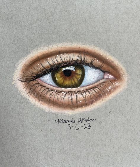 Hazel Eye Drawing, How To Draw Hazel Eyes, Hazel Eyes Drawing, Drawing Palette, Painting Eyes, Eye Drawings, Realistic Eye Drawing, Prismacolor Art, Draw Ideas