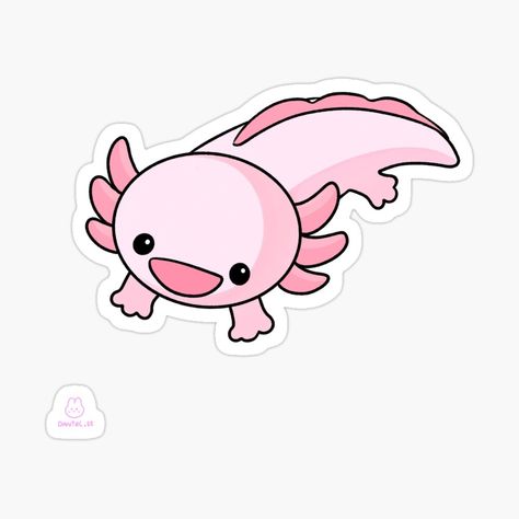 Axolotl Stickers, Cute Animal Stickers, Axolotl Cute, Stickers Kawaii, Punch Needle Patterns, Sticker Cute, Facepaint, Kawaii Stickers, Cute Easy Drawings