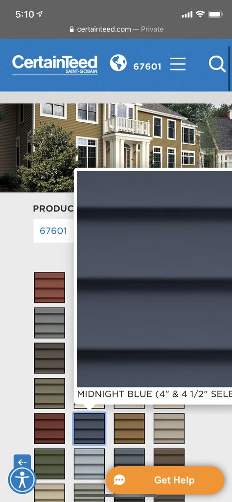 Certainteed Midnight Blue Siding, Dark Blue Vinyl Siding, Blue Siding House, Dark Grey Siding, Blue Vinyl Siding, Certainteed Siding, Grey Vinyl Siding, Lake House Furniture, Blue Siding