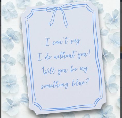 Having a Something Blue Crew? 💙 We love this modern spin on an old tradition ✨shop the link in bio to find the perfect card to pop the question! #somethingblue #weddingplanning #bridesmaidproposal #zazzle #zazzlemade #mydigiart Bridesmaid Proposal Blue Theme, Something Blue Person, Will You Be My Something Blue, Beach Bridesmaid Proposal, Bridesmaids Proposal Ideas, Something Blue Crew, Be My Something Blue, My Something Blue, Diy Bridesmaid Gifts