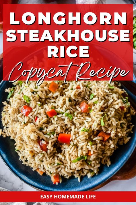 Copycat Longhorn Steakhouse Rice Recipe Rice A Roni Copycat Recipe, French Rice, Side Dishes Rice, Longhorn Rice Pilaf Recipe, White Rice Dishes, Rice Recipes Side, Rice Pilaf Recipe, White Rice Recipes, Rice Side Dish Recipes