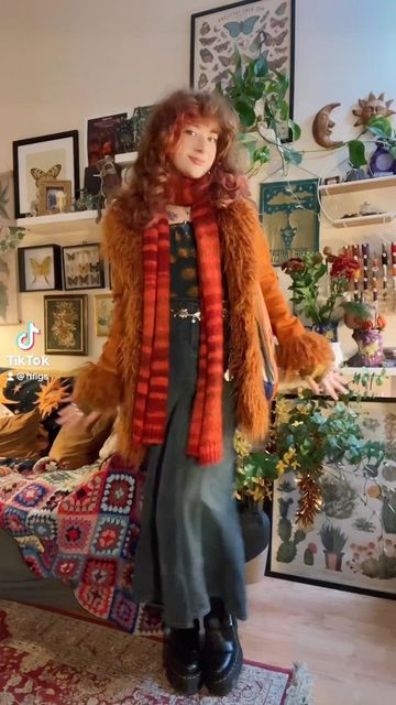 stephanie🧚🏻‍♀️ on Instagram: "some witchy winter outfits for u 🐈‍⬛☃️✨" Winter Outfits Whimsigoth, Winter Whimsical Outfit, 70s Witchy Outfits, Hippie Christmas Outfit, Winter Outfits 70s, Quirky Winter Outfits, Winter Witchy Outfits, 60s Winter Outfits, Whimsigoth Outfits Winter