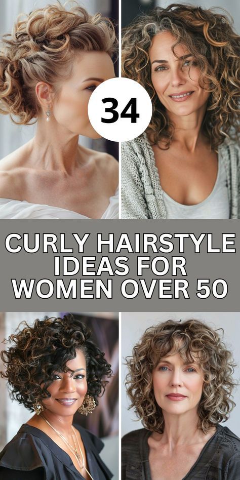 Transform your appearance with Curly Hairstyle Ideas for Women over 50, featuring Long and Short Gray hair styles. These Medium length and wavy hair ideas are perfect for Older women with Round faces and Gray hair. Find the best curls and haircuts to suit your personal style and enhance your look. Hairstyles Medium Length Curly Hair, Curly Hair Styles Women Over 50, Short Styles For Curly Hair Over 50, Short Vs Long Curly Hair, Older Mexican Women Hairstyles, Haircuts To Enhance Curls, Medium Length Wavy Hairstyle, Medium Length Curly Hair With Layers Curls Wavy Bobs, Inverted Bob Curly Hair Shoulder Length