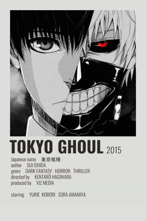 Tokyo Ghoul Wallpapers, Tokyo Ghoul Manga, Film Posters Minimalist, Poster Anime, Tokyo Ghoul Kaneki, Tokyo Ghoul Anime, Anime Printables, Anime Watch, Anime Titles