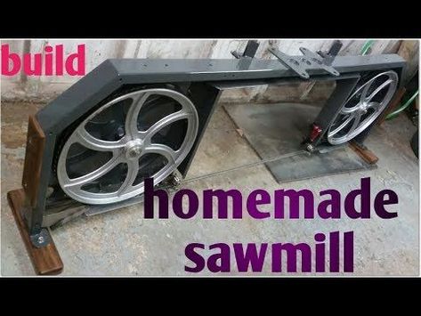 Portable Bandsaw Mill, Saw Mill Diy, Homemade Chainsaw Mill, Chainsaw Mill Plans, Portable Chainsaw Mill, Diy Bandsaw, Homemade Bandsaw Mill, Portable Saw Mill, Bandsaw Mill