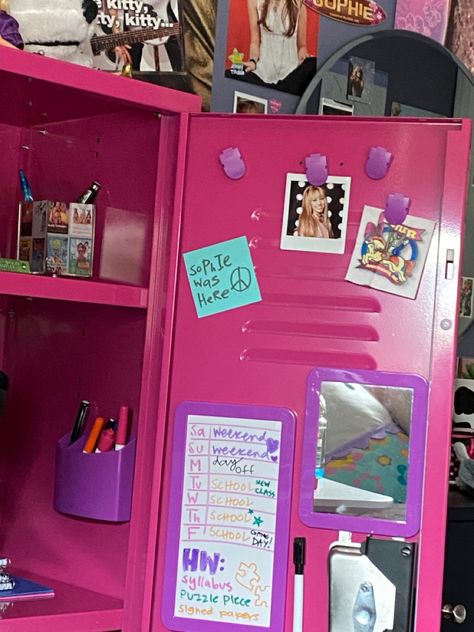 Creative School Space Decor, Locker Ideas Aesthetic, Locker Tour, Highschool Locker, Highschool Supplies, Pink Locker, School Locker Decorations, Locker Ideas, Preppy School Supplies