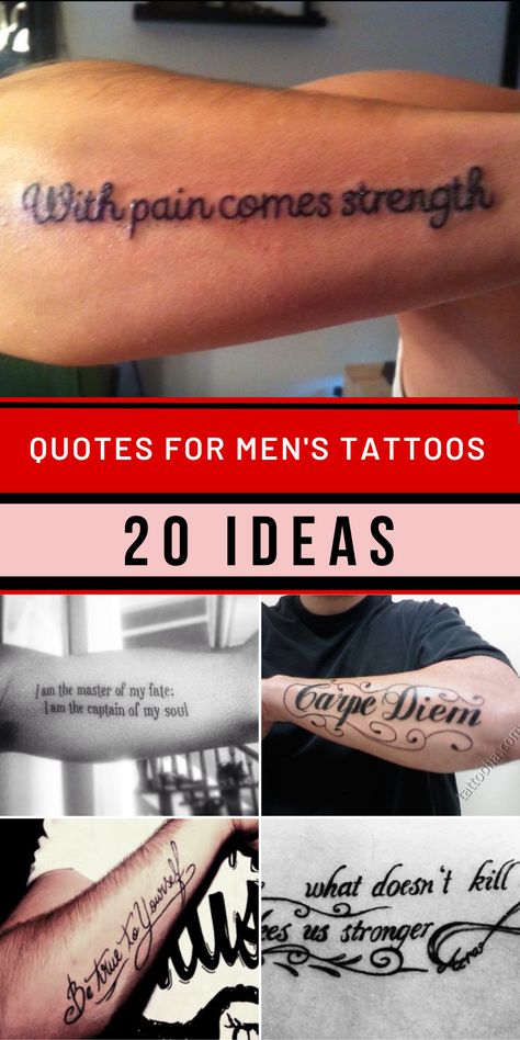 Get inspired by chest quote tattoo ideas for men and showcase your personal style and beliefs. Explore meaningful quotes and powerful phrases that reflect your values. Find the perfect design for a quote tattoo on your chest and make a profound statement. Let your ink leave a lasting impression on everyone who sees it. Small Chest Tattoo Men Ideas Guys, Senior Tattoo Ideas, Tattoo Arm Sleeve For Men, Arm Tattoo Men Words, Best Quote Tattoos Men, Betrayal Tattoo For Men, Popular Men Tattoos Ideas, Inspirational Quote Tattoos For Guys, Quotes For Men Tattoos