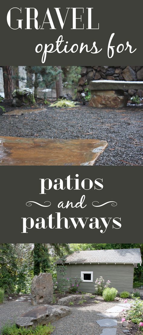 Gravel can be a great choice for pathways and patios, but what type of gravel is best? (Hint: it's not pea gravel!) Pea Gravel Patio With Brick Edging, Paver And Gravel Patio Ideas, Best Gravel For Patio, Pea Gravel Seating Area, Types Of Gravel For Landscaping, Crushed Gravel Patio, Outdoor Gravel Patio, Paving And Gravel Ideas, Outdoor Gravel Patio Ideas