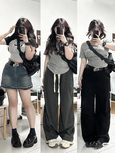 Outfits For Short People Aesthetic, Cybercore Outfit Plus Size, Cute Outfits For Chubby Girl, Cute Acubi Fashion, Aesthetic Cute Outfits Korean, Clothes For Insecure People, Mid Size Asian Fashion, Diffrent Aesthics Clothing Names, Y2k Outfit Midsize