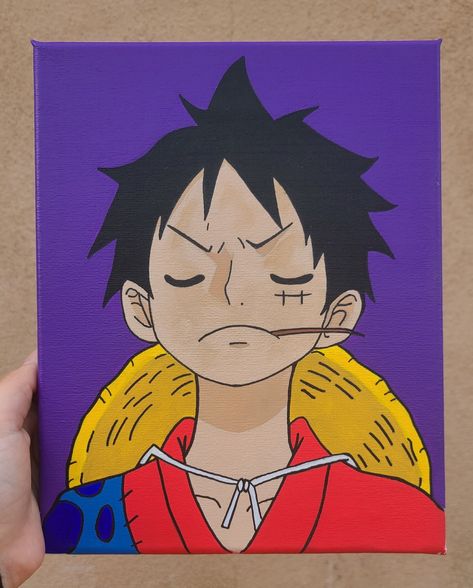 Follow me on Insta @ arishia.paintings 🫶 Canvas Painting Ideas Easy Cartoon, Naruto Mini Canvas Painting, Cool Easy Paintings On Canvas Aesthetic, Anime Drawing Canvas, Aesthetic Anime Painting Ideas, Anime Small Canvas Painting, Simple Anime Painting Ideas, Painting On Canvas Anime, Small Anime Paintings