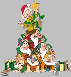 7 Dwarfs Christmas Disney Merry Christmas, Disney Christmas Decorations, Christmas Cutouts, Sette Nani, Christmas Yard Art, Christmas Yard Decorations, Disney Favorites, Christmas Yard, Disney Holiday