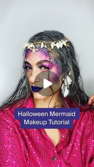 Silverstrandsofglitter on Instagram: "Repost from 2023 Halloween Mermaid Makeup Tutorial. Never had I tried the fishnet technique and am still shocked at how effective it was!🧜🏻‍♀️

#halloween #halloweenmakeup #halloweencostume #halloweenhair #halloweenideas #halloweencostumeideas #halloween2024 #mermaid #halloweenmermaid #🧜🏻‍♀️" Fishnet Makeup Mermaid, Creepy Mermaid Costume, Dead Mermaid Makeup, Dark Siren Makeup, Easy Mermaid Makeup, Easy Mermaid Costume, Mermaid Hair Tutorial, Halloween Mermaid Makeup, Dark Mermaid Makeup