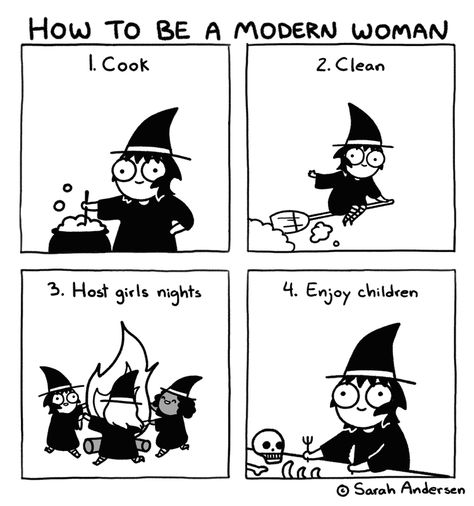 Sarah's Scribbles Boyfriend, Sarah Scribbles, Sarah Anderson Comics, Sarah Andersen, Sarah's Scribbles, Sarah Anderson, Funny Comic Strips, Modern Women, Life Humor