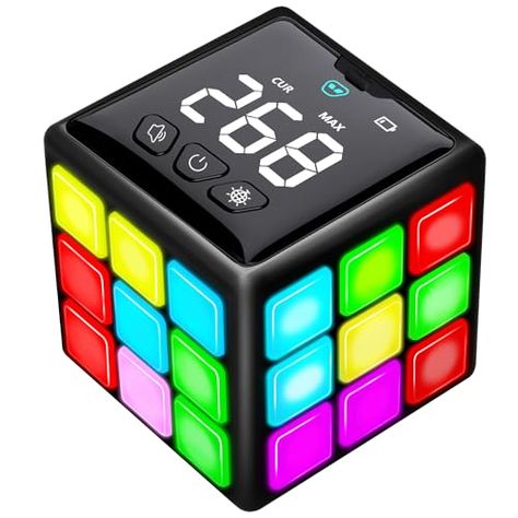 Rechargeable Game Handheld Cube, 15 Fun Brain & Memory Game with Score Screen, Cool Toys for Kids, Christmas Birthday Gifts for Boys Girls Aged 6-12+ Years Old, Toy Gift Idea for Kids (Black) Speed Games, Cube Games, Brain Memory, Fun Brain, Cube Toy, Activity Cube, Fun Life, Cube Puzzle, Fun Games For Kids