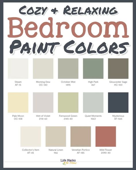 The Best Color For Bedroom, Self Ideas For Bedroom, Neutral Colors For Bedroom Ideas, Bedroom Colored Walls, Room Theme Color Ideas, Chill Room Paint Colors, Aesthetic Room Colors Schemes, Color Rooms Ideas, Comfy Bedroom Paint Colors