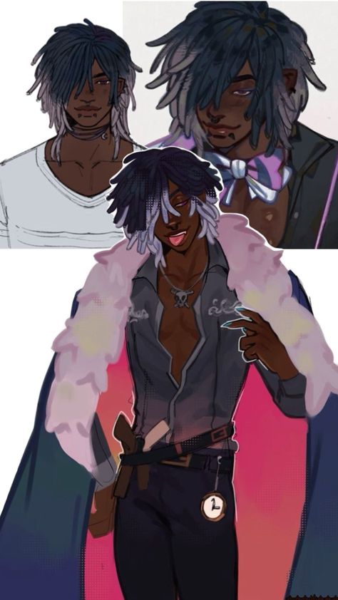 Black Anime Guy, Black Cartoon Characters, My Turn, Black Characters, Black Anime Characters, Black Artwork, Black Cartoon, Black Art Pictures, Character Design Male