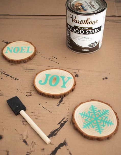 How To Reverse Stain Using A Vinyl Stencil On Wood Slices Reverse Stenciling, Stencil On Wood, Paint Stencil, Vinyl Stencil, Stencil Wood, Wood Circles, Stenciling, Wooden Coasters, Wood Rounds