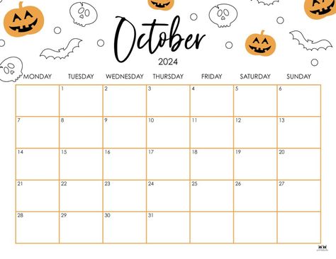 Free Printable Halloween Cards, Calander Printable, October Calendar Printable, Study Calendar, October Planner, Free Printable Calendar Templates, October Activities, Infant Room, September Calendar