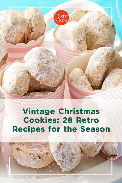 Christmas Treats Old Fashioned, Christmas Cookies Taste Of Home, Retro Christmas Desserts, Vintage Cookies Recipes, Vintage Christmas Dessert Recipes, Christmas Cookies Decorated Recipe, Old School Christmas Desserts, Irish Christmas Cookies Traditional, Savory Cookies Christmas