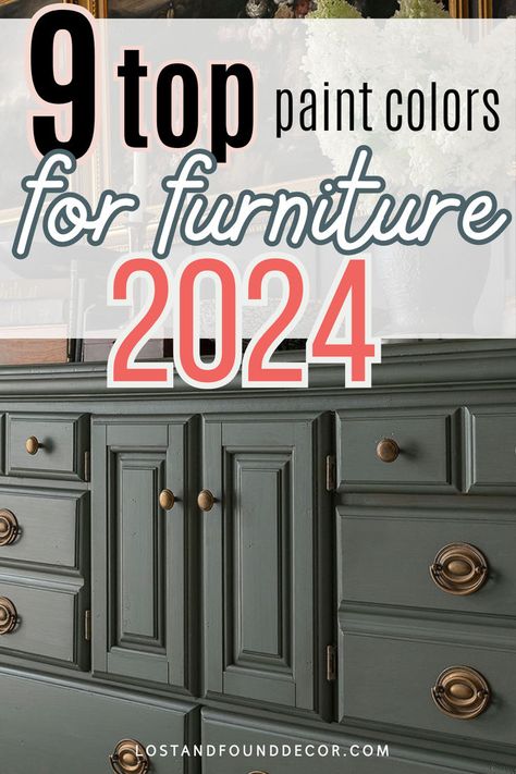 In this blog post I share what painted furniture ideas and techniques still work for this current year, as well share top trending furniture paint colors for 2024. I also talk about what painted furniture projects may be going out of style and what types of furniture to avoid painting in 2024. Paint Dresser Diy, Refurbished Furniture Diy, Painting Old Furniture, Diy Dresser Makeover, Bedroom Furniture Makeover, Refinishing Furniture Diy, Painted Bedroom Furniture, Painted Furniture Colors, Furniture Painting Techniques