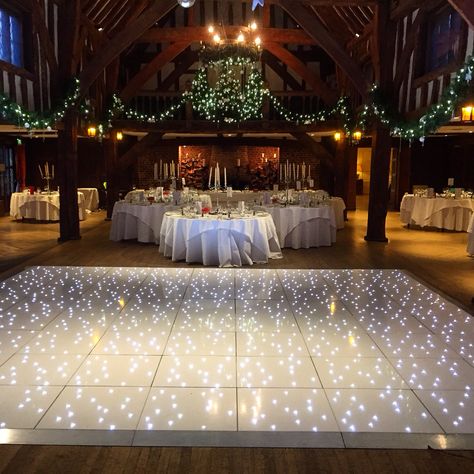 Starlit dance floor www.lexmarqueehire.co.uk Winter Wedding Dance Floor, Wedding Reception Dance Floor Indoor, Wedding Dance Floor Ideas Indoor, Wedding Dance Floor Indoor, Prom Dance Floor, Creepy Wedding, Marquee Wedding Decoration, Prom Royalty, Wedding Reception Dance Floor