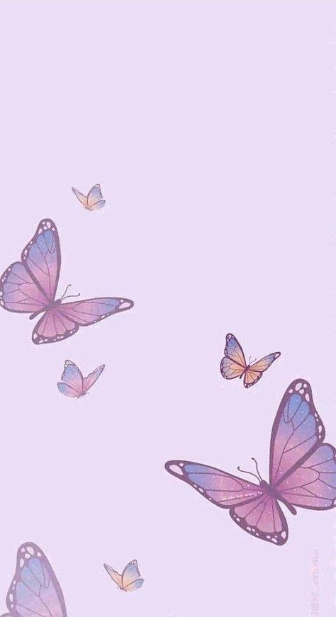 Purple Butterfly Wallpaper, Light Purple Wallpaper, Decent Wallpapers, Desain Buklet, Aesthetic Wallpaper Iphone, Butterfly Wallpaper Iphone, Wallpaper Doodle, Simple Phone Wallpapers, Cool Backgrounds Wallpapers