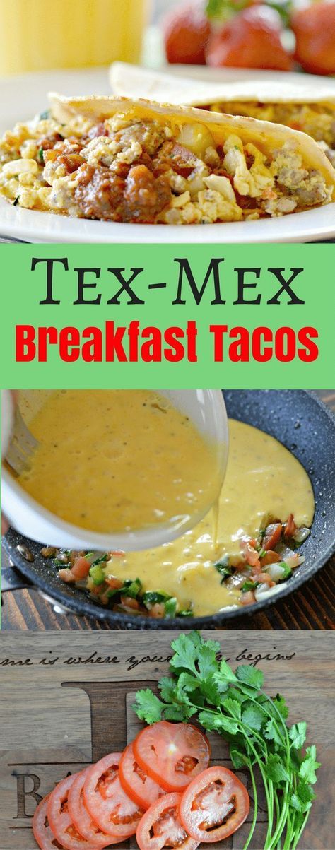 These Tex-Mex breakfast tacos are so easy to make, yet delicious! They are great for breakfast, brunch or anytime! AD SmithfieldBrunch Tex Mex Breakfast, Office Breakfast, Taco Recipes Ground Beef, Recipe Ground Beef, Breakfast Tacos Recipe, Mexican Breakfast Recipes, Mexican Breakfast, Tex Mex Recipes, Breakfast Tacos