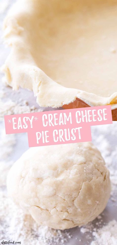 Easy Cream Cheese Pie, Cream Cheese Pie Crust Recipe, Cheese Pie Crust, Easy Homemade Pie Crust, Homemade Pie Dough, Easy Homemade Pie, Cream Cheese Pie Crust, Pumpkin Pie Crust, Apple Pie Crust