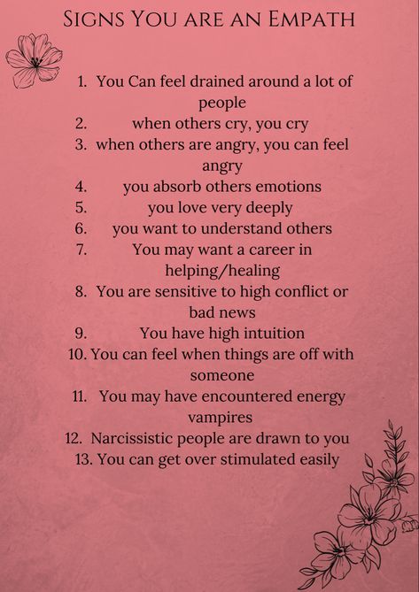 Signs You’re An Empath, Highly Intuitive People Quotes, Being An Empath Quotes Highly Sensitive, Too Much Empathy, Signs Of An Empath, Emotional Empath Abilities, Empaths And Relationships, Being An Empath Is Hard, Empath Healing Tips