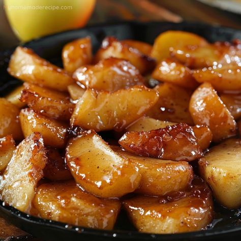 Easy Cracker Barrel Fried Apples Recipe - My Home Made Recipe Cracker Barrel Apples Recipe, Fried Apples Recipe Easy, Cracker Barrel Baked Apples, Apple Crumble Recipe Easy, Fried Apples Recipe, Cracker Barrel Fried Apples, Cracker Barrel Recipes, Caramelized Apples, Baked Apple Recipes