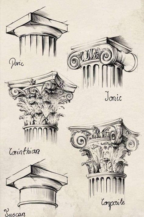 Ancient Architecture Aesthetic, Ancient Ruins Drawing, Croquis Architecture, Architecture Drawing Sketchbooks, Istoria Artei, Perspective Drawing Architecture, Architecture Drawing Plan, Architecture Sketchbook, Architecture Design Sketch