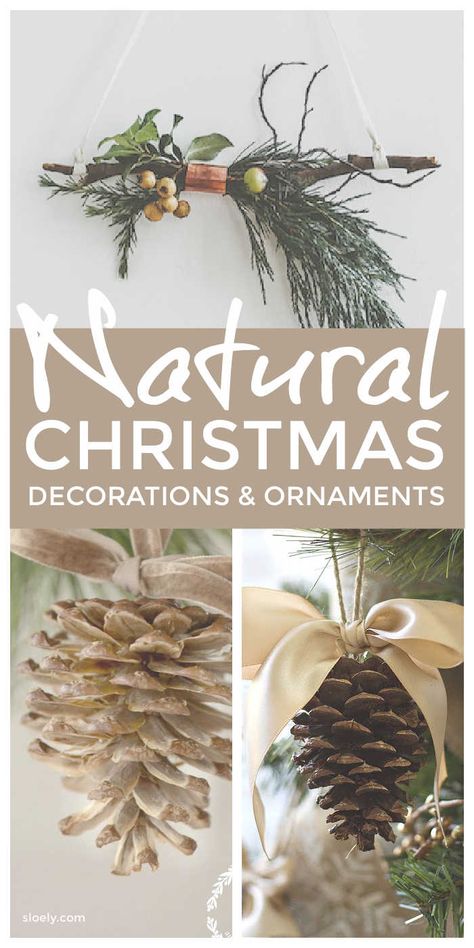 7 lovely homemade natural Christmas decorations. These simple rustic ideas for Christmas decorations using evergreen branches and pine cones make wonderful Scandinavian country living style Christmas tree, mantle and fireplace decorations are easy to make with kids. #christmasdecorations #homemadechristmasdecorations #rusticchristmasdecorations #naturalchristmasdecorations #naturaldecorations #naturalchristmas #homemadechristmas #rusticchristmas Christmas Tree Ideas Pine Cones, Craft Idea For Christmas, Pine Christmas Tree Decorations, Country Christmas Tree Ornaments, Craft Tree Decorations, Christmas Wreath Natural Diy, Natural Decor For Christmas, Outdoorsy Christmas Decor, Christmas Decor With Pine Branches