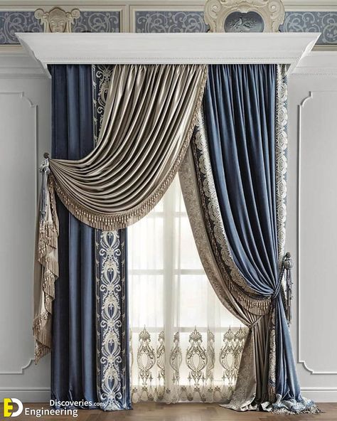 Useful Curtain Ideas You Can Choose For Your Home - Engineering Discoveries Bedroom Curtains With Blinds, Fancy Curtains, Curtains Living Room Modern, Unique Curtains, Living Room Drapes, Luxury Curtains, Elegant Curtains, Stylish Curtains, Cool Curtains