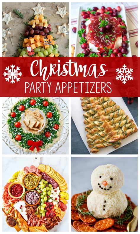 Christmas Appetizers for Your Holiday Parties-These fun party food ideas are perfect whether you are hosting or taking something to a Christmas party this year. Cute, simple appetizers that are perfect for the holidays! #christmasappetizers #partyfood #christmasparties Christmas Party Food Dips, Xmas Eve Food Ideas, Appetizer Recipes Christmas Party, Friendsmas Recipes, Hosting Appetizer Party, Christmas Fun Food Ideas, Xmas Hosting Ideas, Christmas Eve Hosting Ideas, Host Christmas Party