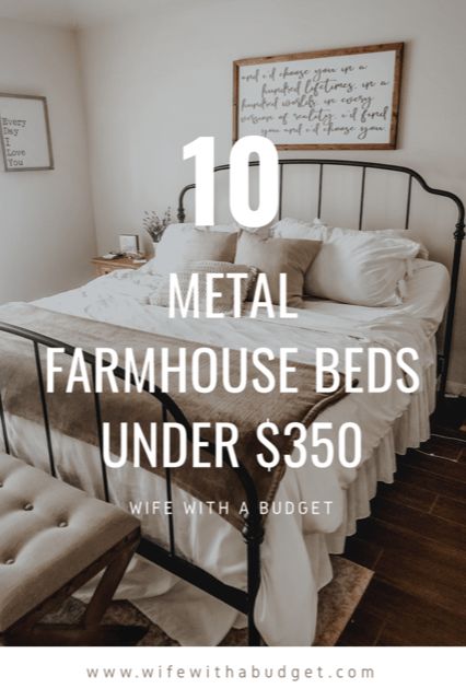 metal farmhouse bed wife with a budget Wrought Iron Bedroom Ideas Farmhouse, Farmhouse Metal Beds, Farmhouse Bedroom Iron Bed, Black Iron Bed Frame Farmhouse, Wrought Iron Farmhouse Bed, King Size Wrought Iron Bed, King Size Metal Bed Frame Wrought Iron, King Size Iron Bed Frame, Wrought Iron Bedroom Furniture