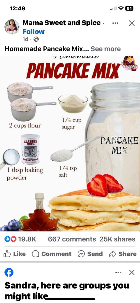 Homemade Pancake Batter, Homemade Pancake Mix Recipe, Easy Pancake Mix, Easy Homemade Pancakes, The Best Pancakes, Pancake Mix Recipe, Homemade Pancake Mix, Best Pancakes, Homemade Pancake Recipe