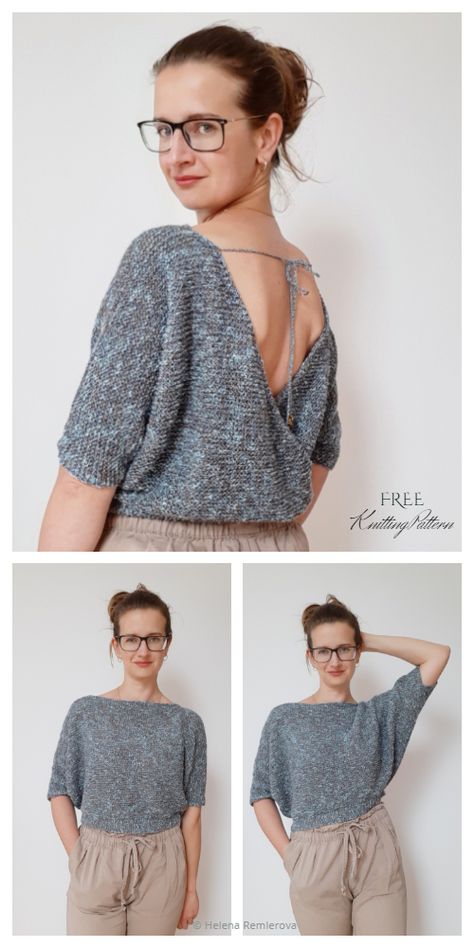 Knit Top Pattern Free, Summer Knitting Patterns, Summer Top Pattern, Knit Top Patterns, Summer Knit Tops, Womens Knitting Patterns, Free Knitting Patterns, How To Purl Knit, Knitted Tops