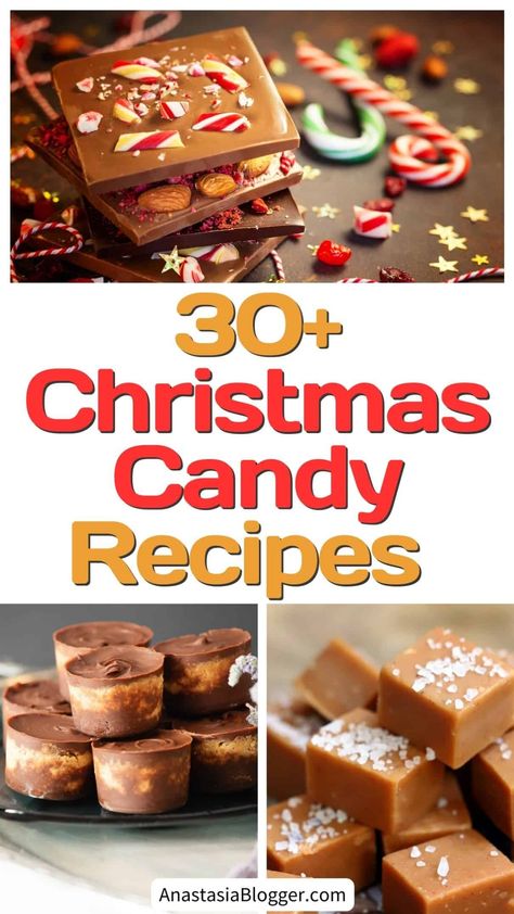 Best Christmas Candy Recipes Desserts For Gifts, Best Christmas Candy, Christmas Food Ideas, Holiday Candy Recipes, Christmas Candy Easy, Christmas Candy Homemade, Easy Christmas Candy Recipes, Easy Candy Recipes, Christmas Candies