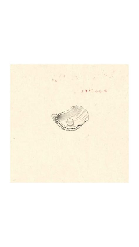 Pearl In A Shell Tattoo, Pearl Tattoo Minimalist, Pearl In Shell Drawing, Fine Line Pearl Tattoo, Seashell With Pearl Tattoo, The World Is Your Oyster Tattoo, Pearl Clam Tattoo, Clam Tattoo Pearl, Pearl Shell Drawing