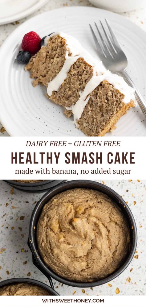 Baby Birthday Cake Recipe, Healthy Smash Cake Recipe, Gluten Free Dairy Free Cake, Smash Cake Recipe, Gluten Free Banana Cake, Healthy Smash Cake, Smash Cake First Birthday, Healthy Birthday Cakes, Smash Cake Recipes